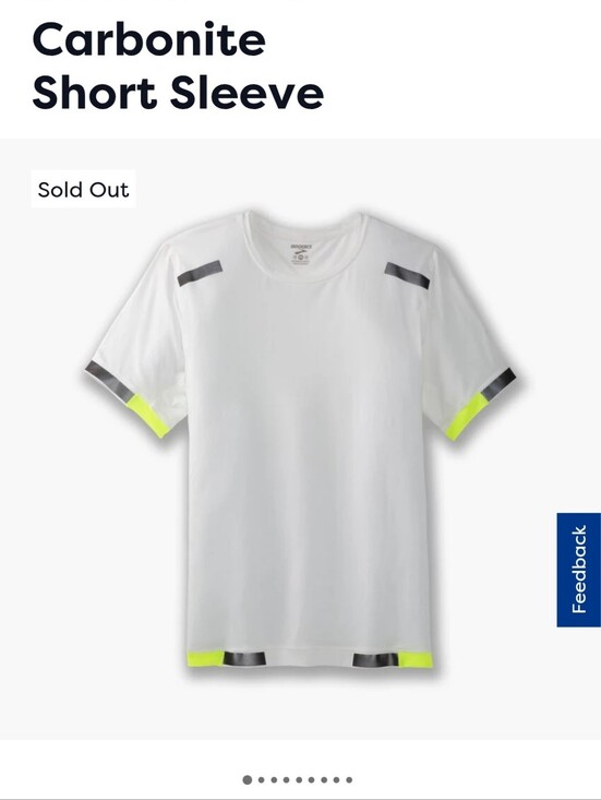 Brooks Other - Brooks Carbonite Short Sleeve Performance Tee in White with Neon Yellow Accents
